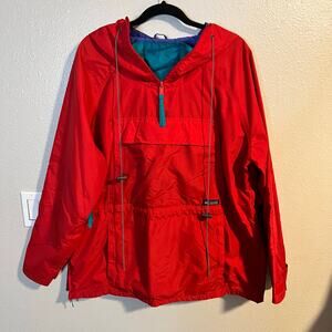 Vintage Retro 90's Columbia Red Windbreaker Men's Size Large